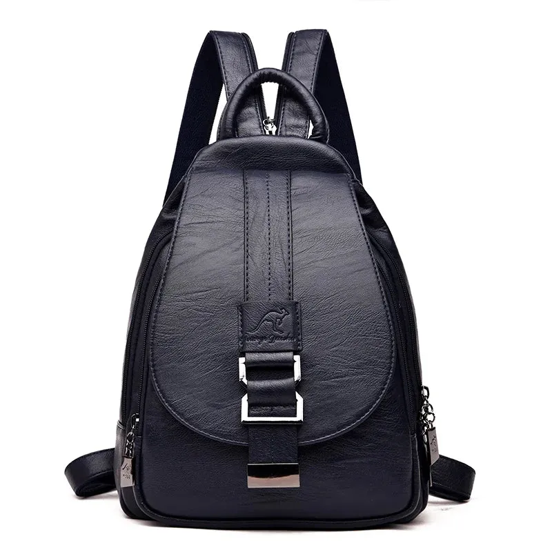 Leather Vintage Ladies Travel Backpacks