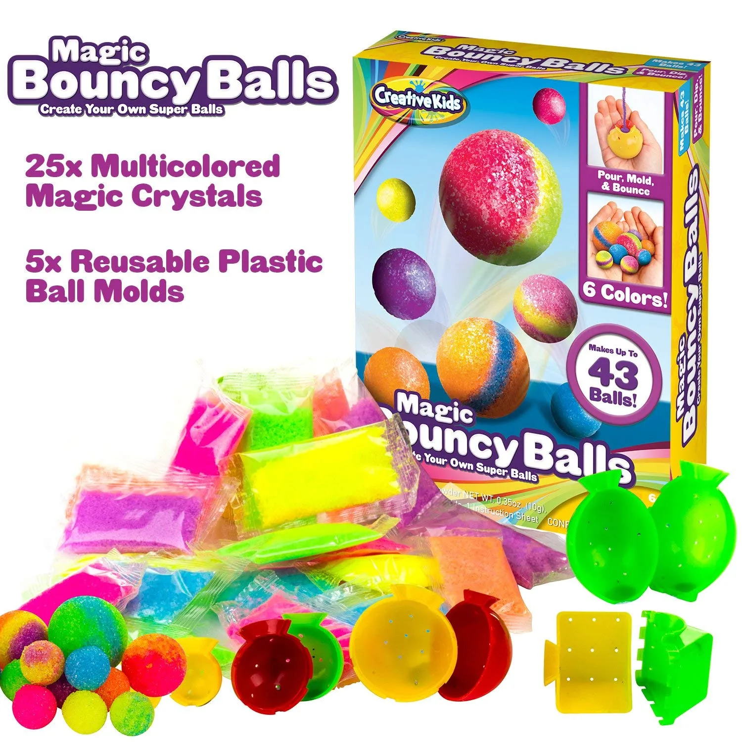 Magic Bouncy Balls - Create Your Own Power Balls Craft Kit for Kids