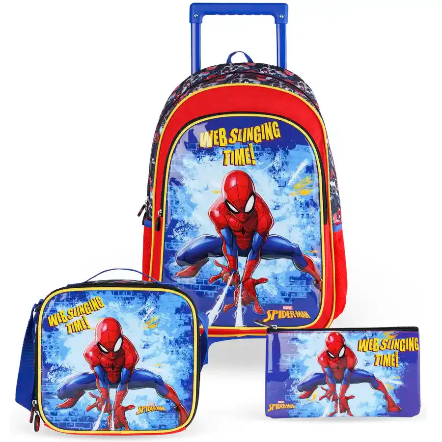 Marvel Spiderman Web Sling Action 3in1 Trolley Box set 18"