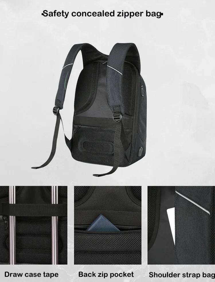 Men's Medium Anti-Theft Backpack with USB Charging