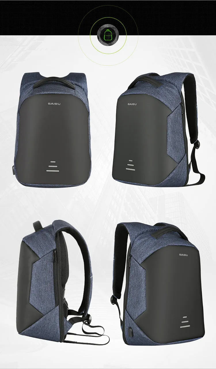 Men's Medium Anti-Theft Backpack with USB Charging