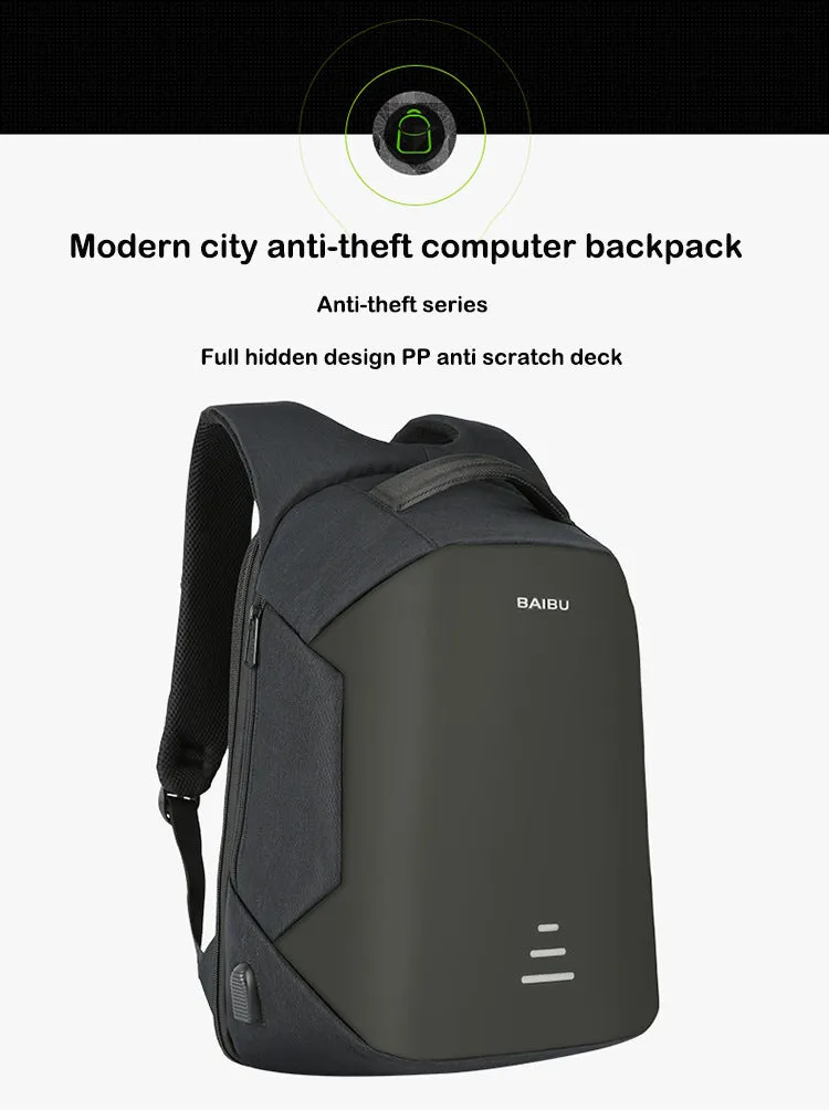 Men's Medium Anti-Theft Backpack with USB Charging