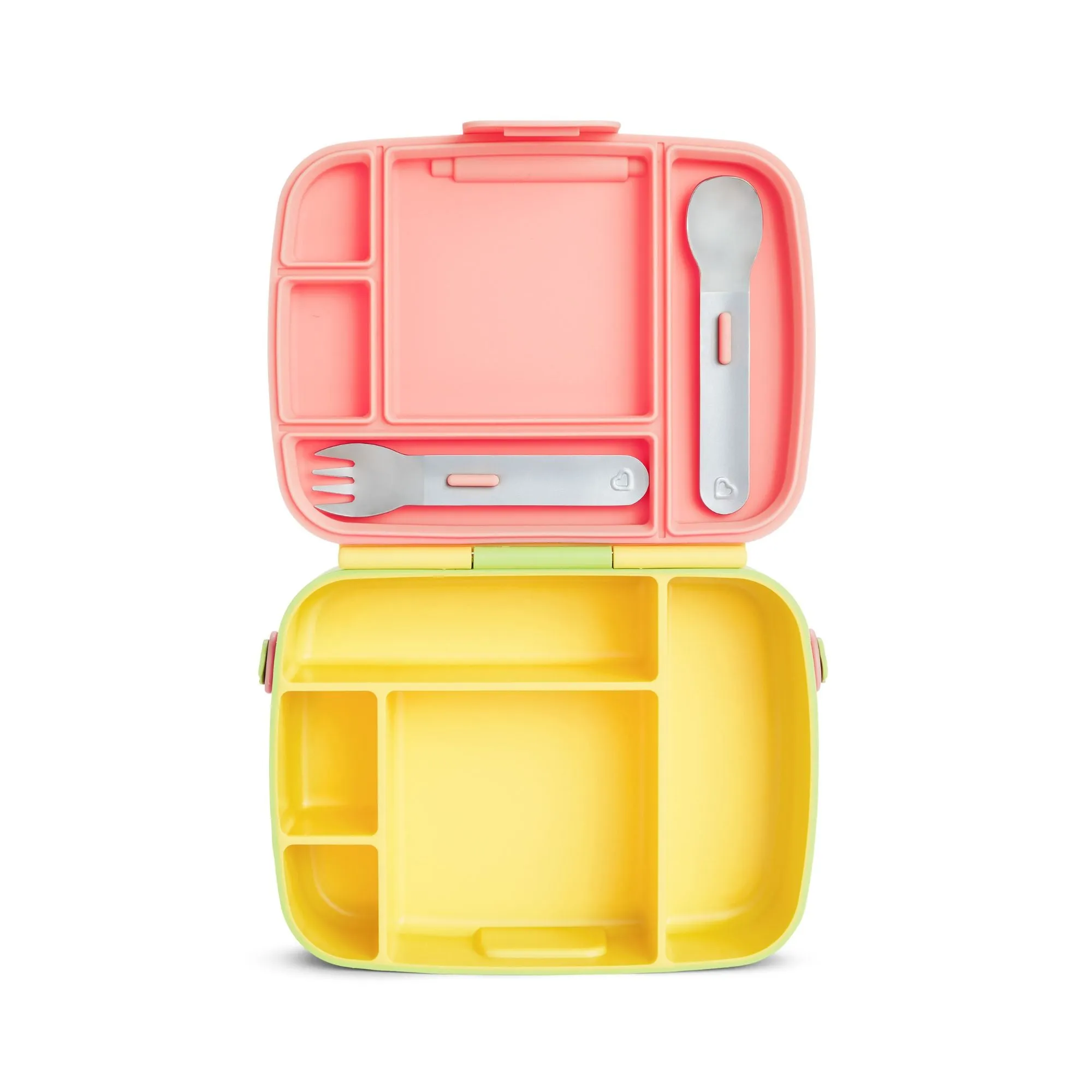 Munchkin Lunch™ Bento Box with Stainless Steel Utensils (Yellow)