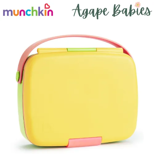 Munchkin Lunch™ Bento Box with Stainless Steel Utensils (Yellow)