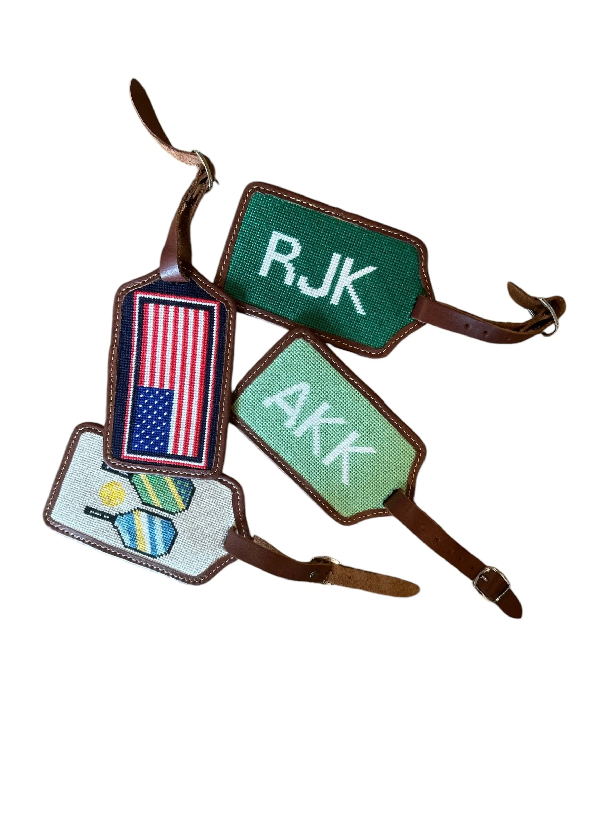 Needlepoint Luggage Tag- Custom