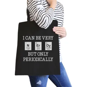 Nerdy Periodically Black Canvas Bags