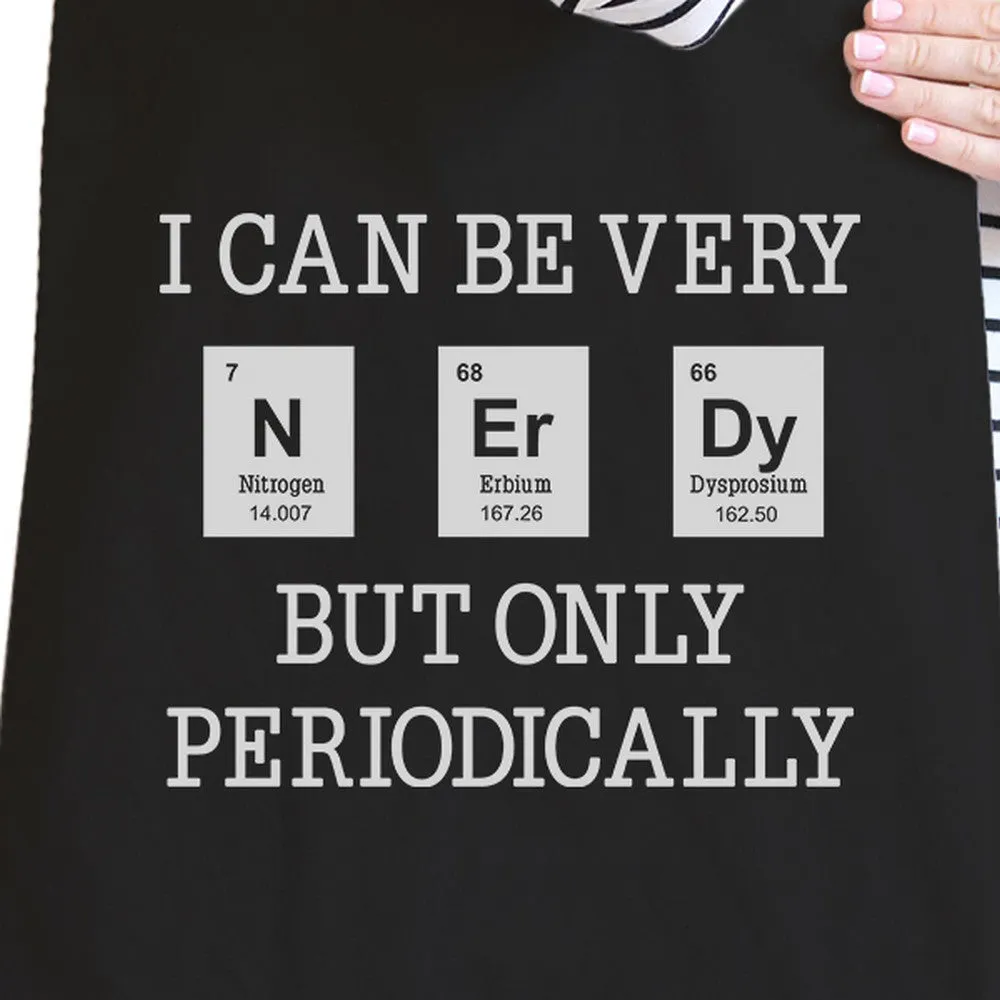 Nerdy Periodically Black Canvas Bags