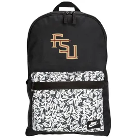 Nike Stacked FSU Logo Heritage Printed Backpack - Black