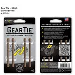 Nite Ize Gear Tie 3 inch - Coyote Brown 4pk