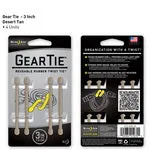 Nite Ize Gear Tie 3 inch - Desert Tan 4pk