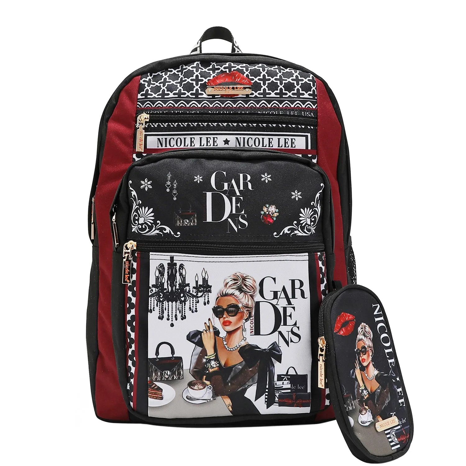 NYLON FASHION BACKPACK WITH POUCH