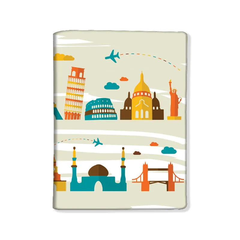 Passport Cover Holder Travel Case With Baggage Tag - Paris City