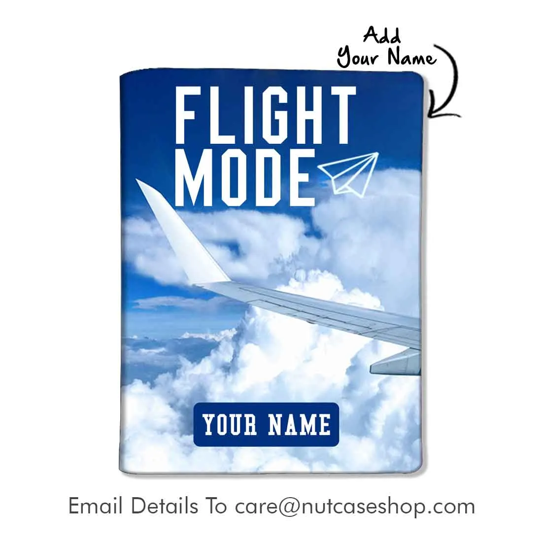 Personalised Passport Cover Travel Luggage Tag - Flight Mode