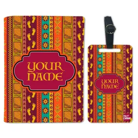 Personalized Passport Cover Baggage Tag Set - Ethnic Designer