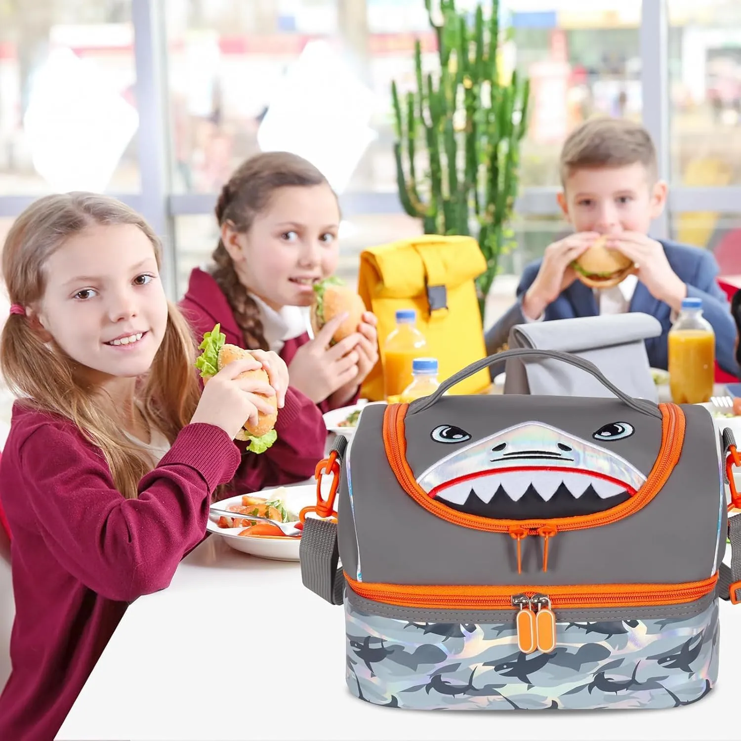 PRODUCTS DOUBLE DECKER COOLER INSULATED LUNCH BAG FOR BOYS&GIRLS&MEN&WOMEN WITH ADJUSTABLE STRAP LUNCH BAG FOR SCHOOL