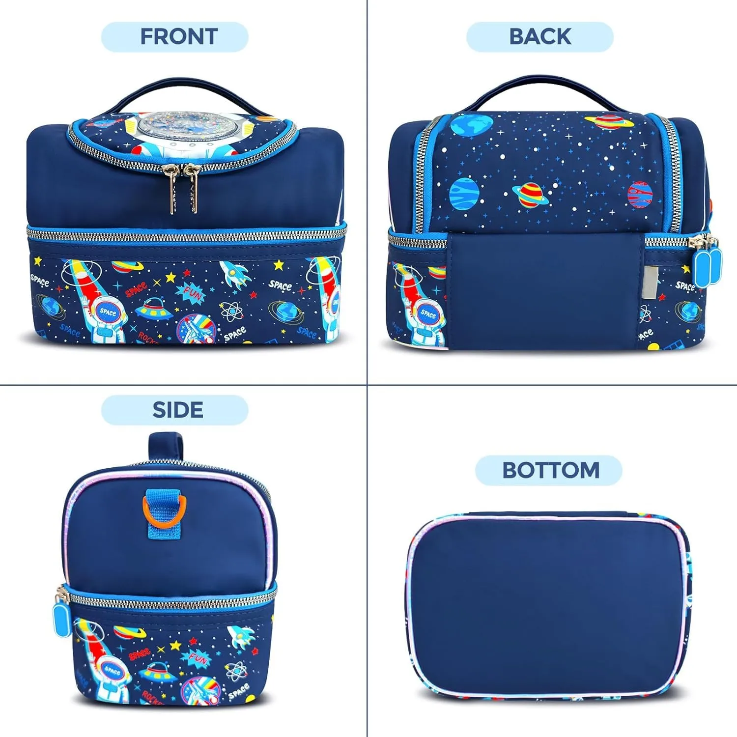 PRODUCTS DOUBLE DECKER COOLER INSULATED LUNCH BAG FOR BOYS&GIRLS&MEN&WOMEN WITH ADJUSTABLE STRAP LUNCH BAG FOR SCHOOL