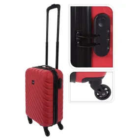 ProWorld Suitcase Diamond Design 28L - Warm Red | Durable & Stylish Luggage