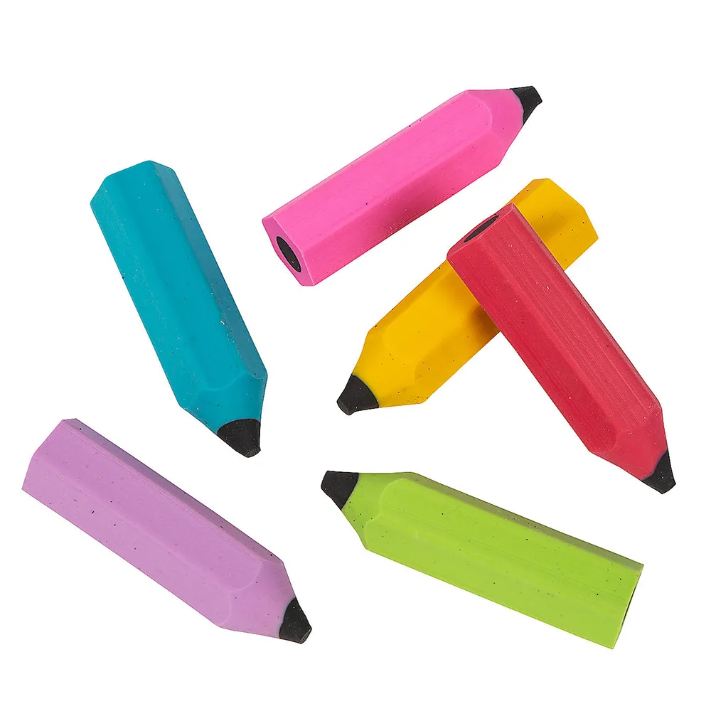 Rainbow Pencil Erasers Pack