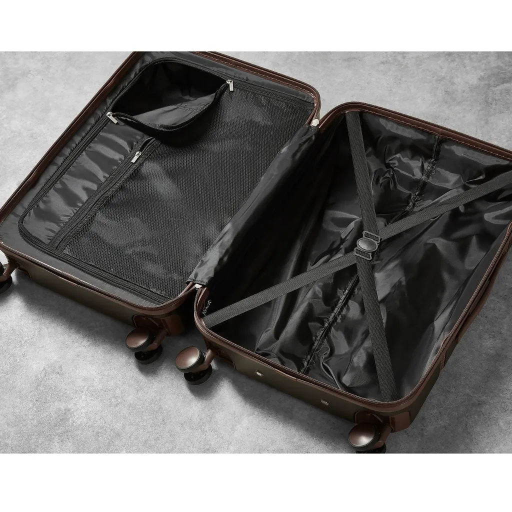 Rock Chelsea 3 Piece Hardsided Luggage - Black