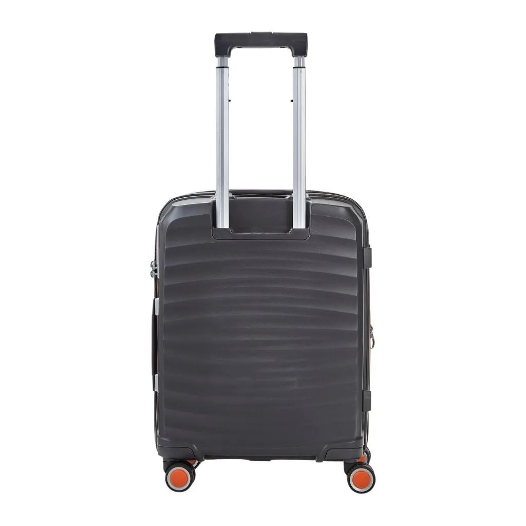 Rock Sunwave 54cm Carry On Hardsided Luggage - Charcoal