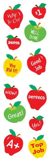 School Days Apples Stickers