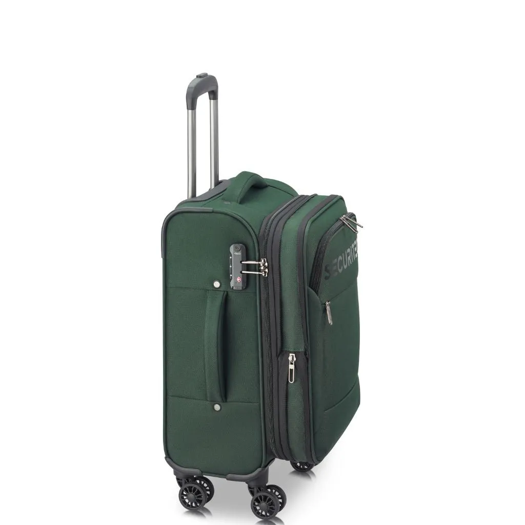 Securitech By Delsey Vanguard 55cm Cabin Exp Softsided Luggage - Green