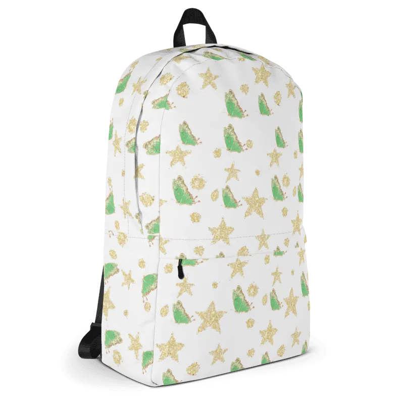 Sparkly Jade Butterflies Backpack