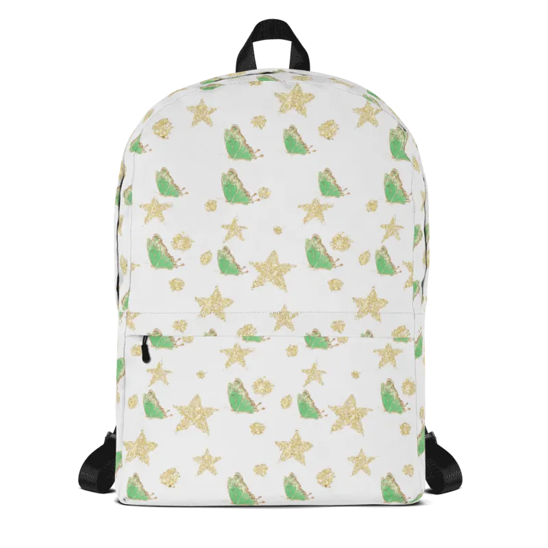 Sparkly Jade Butterflies Backpack