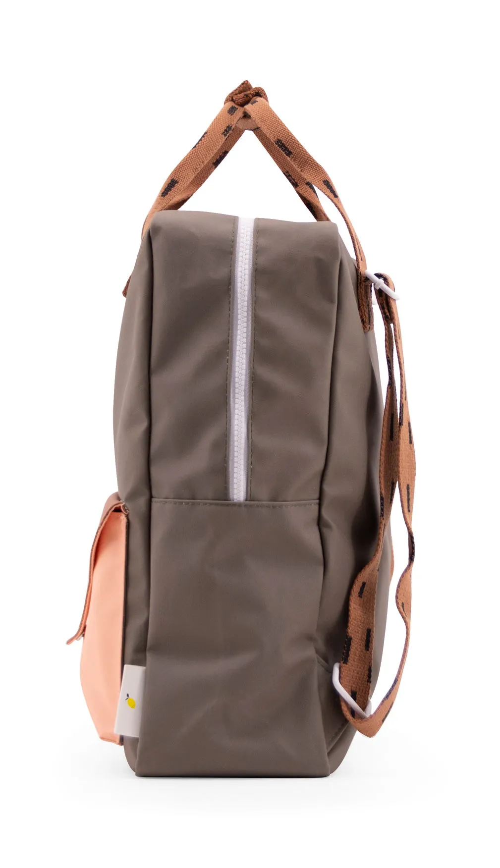 Sticky Lemon Sprinkles Envelope Large Backpack, Moss Green/Cinnamon Brown/Lemonade Pink