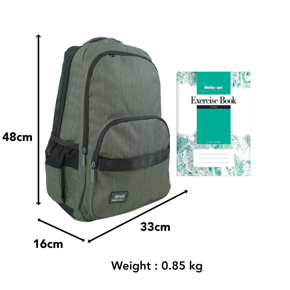 Swan Metal Design 3 Backpack (Heat stamp)