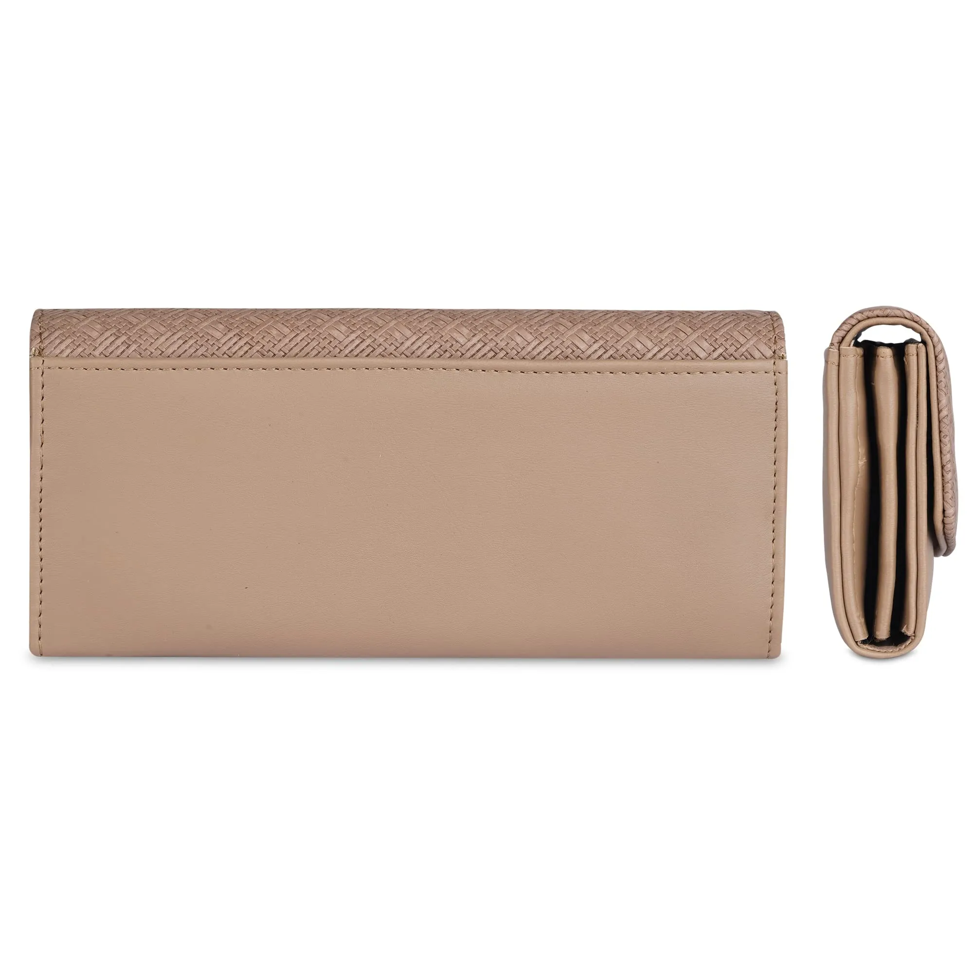 THE CLOWNFISH Remy Collection Womens Wallet Clutch Ladies Purse with Multiple Card Slots (Tortilla Brown)