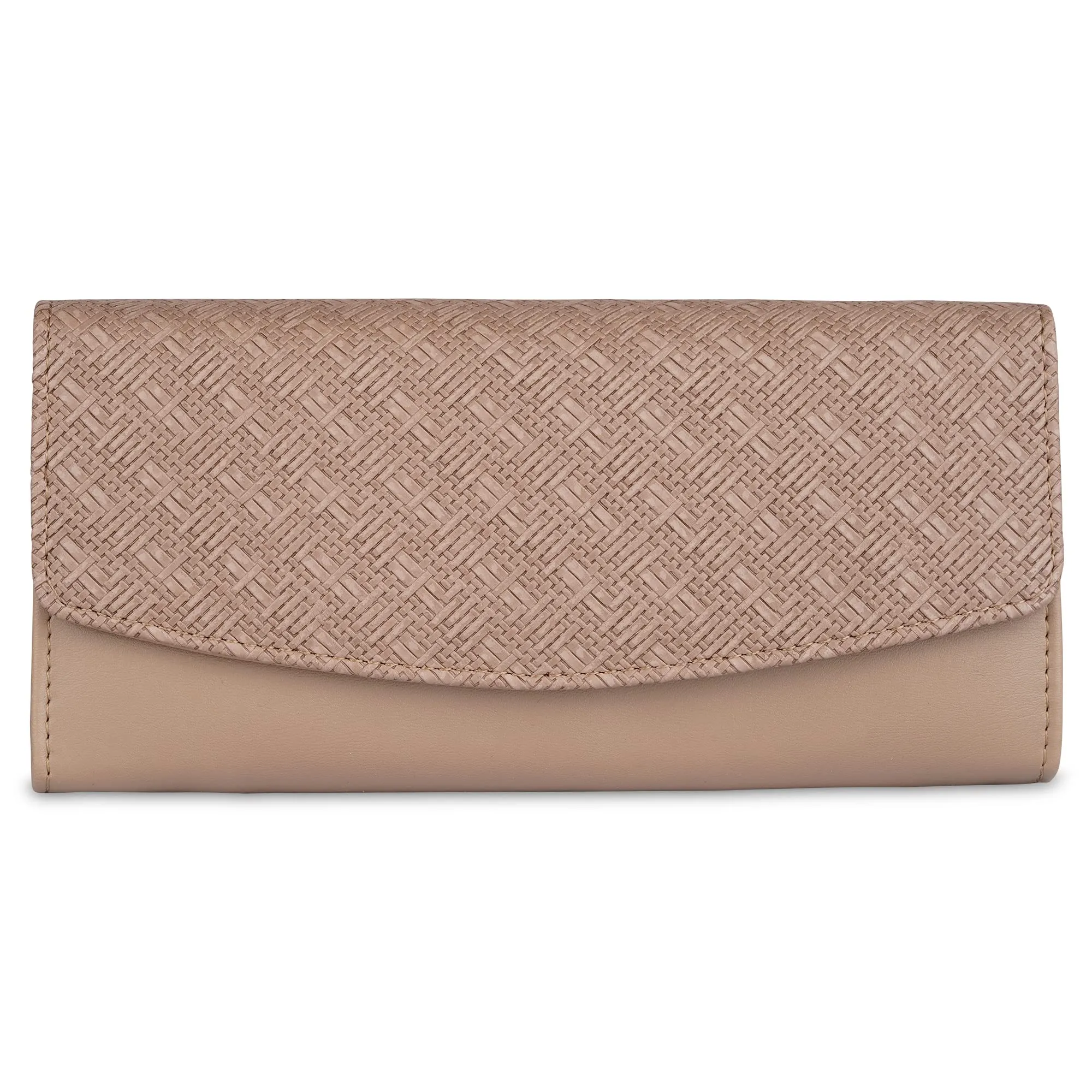 THE CLOWNFISH Remy Collection Womens Wallet Clutch Ladies Purse with Multiple Card Slots (Tortilla Brown)