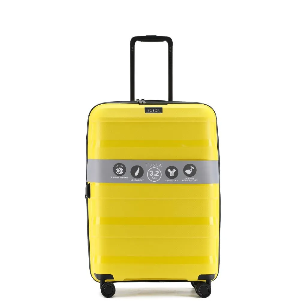 Tosca Comet Medium 65cm Hardsided Expander Suitcase - Yellow