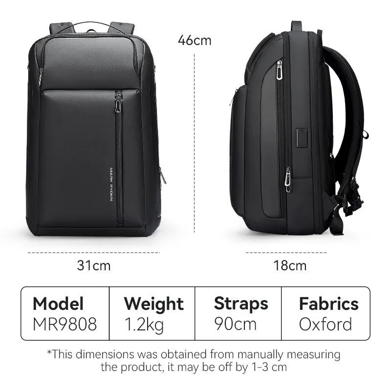 Transforma: Expandable Transformable High-Quality Oxford Waterproof Backpack with USB Charging Capability