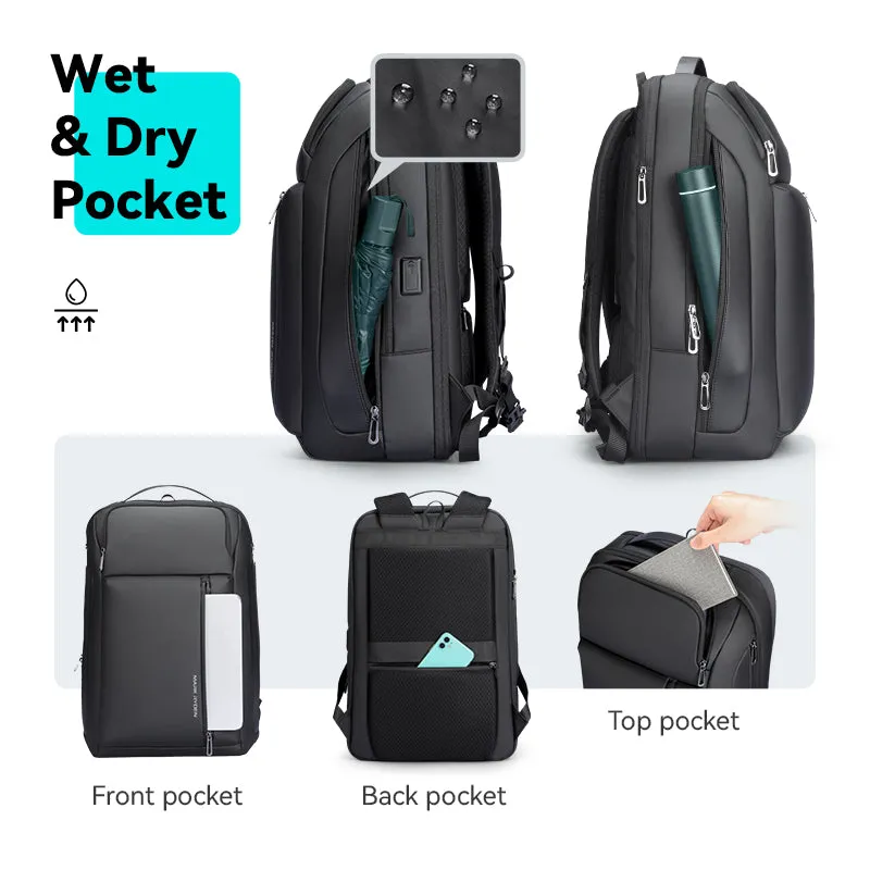 Transforma: Expandable Transformable High-Quality Oxford Waterproof Backpack with USB Charging Capability