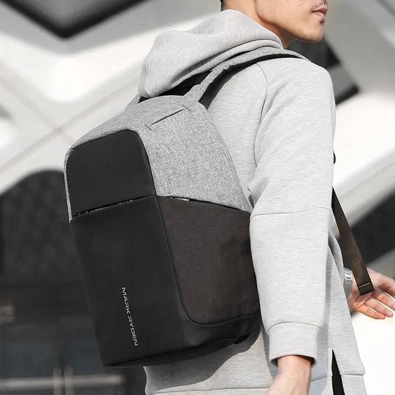 USB Charger Laptop Multi-Function Travel Gray and Black Smart Backpack