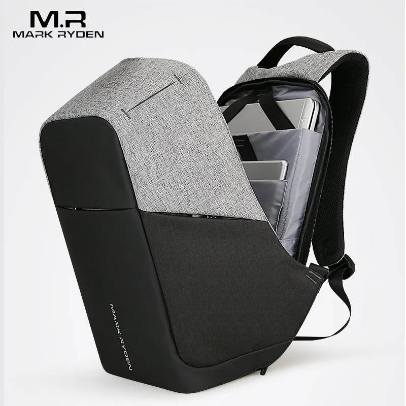 USB Charger Laptop Multi-Function Travel Gray and Black Smart Backpack