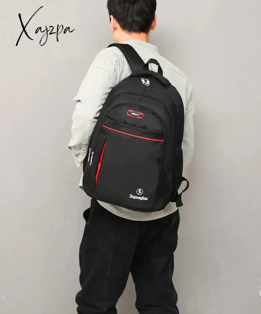 Xajzpa - High Capacity Backpack Men Backpack Oxford Male Travel Bag Backpacks Fashion Men and Women Designer Student Bag Laptop Bag